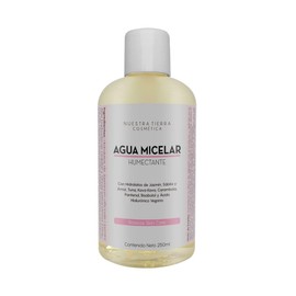 Nuestra Tierra Agua Micelar Humectante con Hidrolatos de Jazmín y Ácido Hialurónico Vegano, Limpiador Facial, 250ml