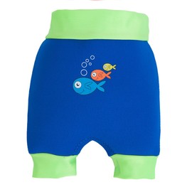 SwimBest Swim Nappy/Shorts - Soft Snug Fitting Swim Nappy, Ages 3-24 Months (Blue/Lime, 12-18 mths (Pack of 1))