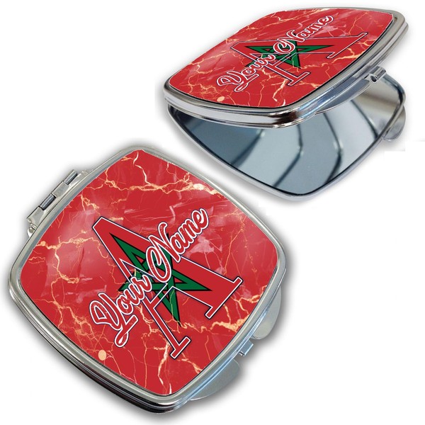 Bleu Reign Compact Personalized Pocket Mirror Custom Name Morocco Flag
