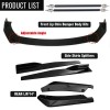 CNPAPC For Toyota Camry Front Bumper Lip Spoiler Splitter Side