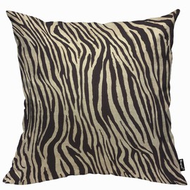 Mugod Black Yellow Zebra Pattern Cushion Cover Throw Pillow Covers Abstract Stripes Black African Zebra Skin Pillow Case for Men Women Decorative Home Sofa Chair Couch 45x45cm/18x18 Inch