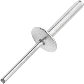JIANDAXIN 30Pcs Large Flange Extra Long Blind Rivets, Extended Length, Aluminium Large Head Steel Shank Mandrel Long-Shaft Pop Rivets (3/16"x1-3/8")