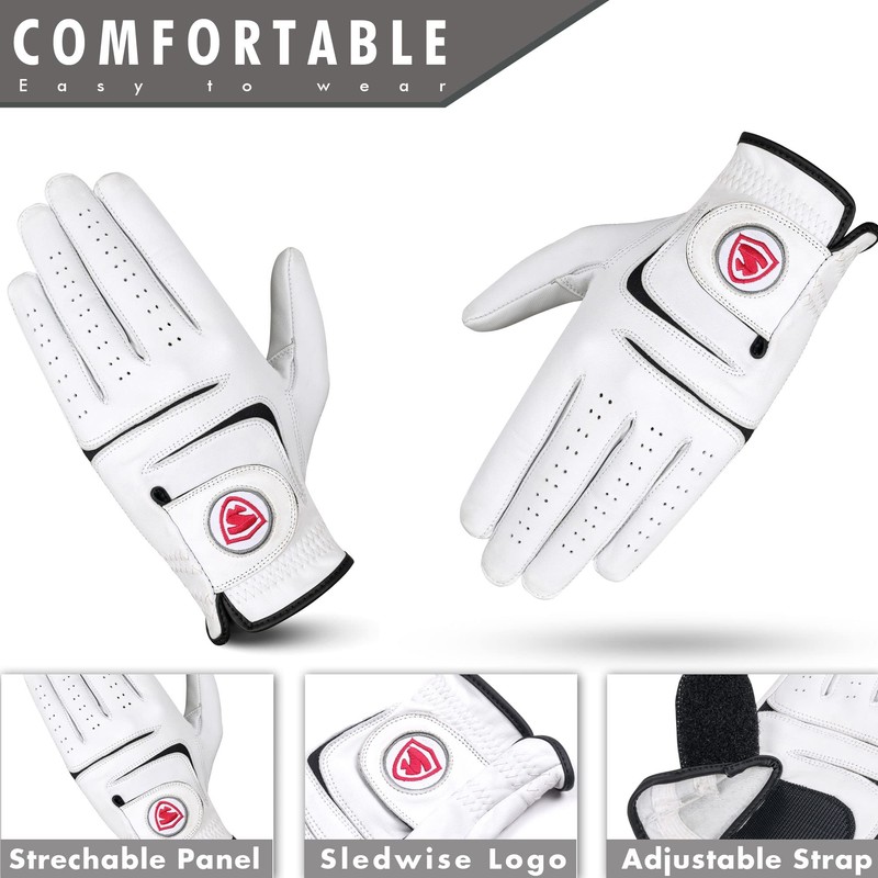 Golf Gloves Women Left Handed Golfer - Premium Quality 100%
