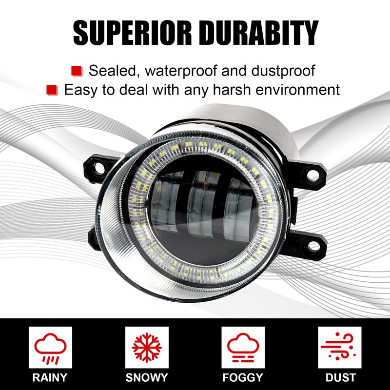 Daytime Running Lights Fog Lights for Toyota 4Runner 2014-2024 White&Amber