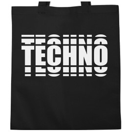 Shirtracer - Cotton Bag - House Music & Rave - Techno Festival Outfit Gift Music Disco Party, 1 black