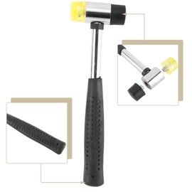 Jewelry Ring Mandrel Sizer Gauge Tools Set, Stainless Steel Ring Mandrel Rubber Hammer Measuring Stick Ring Size Gauge, 27 pcs Ring Sizer Gauge Circle Models and 2 pcs Cleaning Cloth (6 pcs)