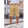 WICUSION Mens Twill Cargo Shorts Relaxed Fit Elastic Waist Oversized