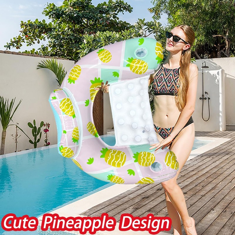 Inflatable Pool Float Chairs -Floating Pool Chair Lounge Floats for