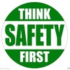 BIKERSTUFFUS Think Safety First Hard HAT Sticker (LOT of 3) Sticker Hard HAT Sticker Helmet Sticker Laptop Sticker Toolbox Sticker