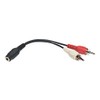 TRIPP LITE P316-06N 6-Inch 3.5mm Mini Stereo to Two RCA