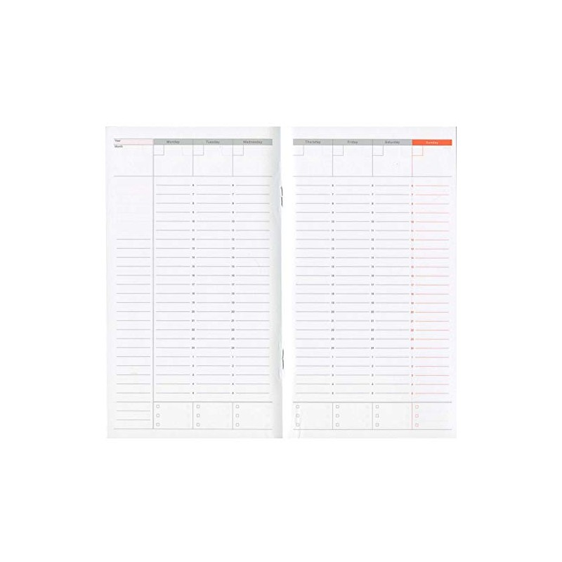 A5 Slim Function Notebook, Weekly Vertical Type, L