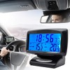 Car Temperature Measurement Thermometer Indoor Outdoor Electronic Clock LCD Backlight