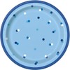 Unique 83594 Blue Polka Dots Round Dinner Plates, 7" Disposable
