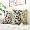 CaliTime Throw Pillow Covers Luxury Chenille Cute Leaves Decorative Cushion