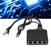 Gigabit Ethernet Splitter 1 in 4 Out 1000Mbps RJ45 Cable