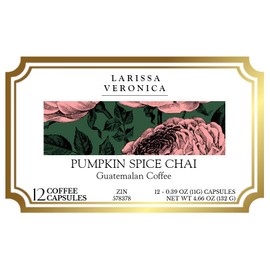 Pumpkin Spice Chai Guatemalan Coffee (Single Serve K-Cup Pods) (Gourmet, Naturally Flavored, Whole Coffee Beans) (12 pods, ZIN: 578378)