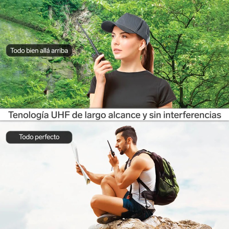 Kit De 2 Radios Intercomunicadores | rad-010 Negro - 2 Piezas