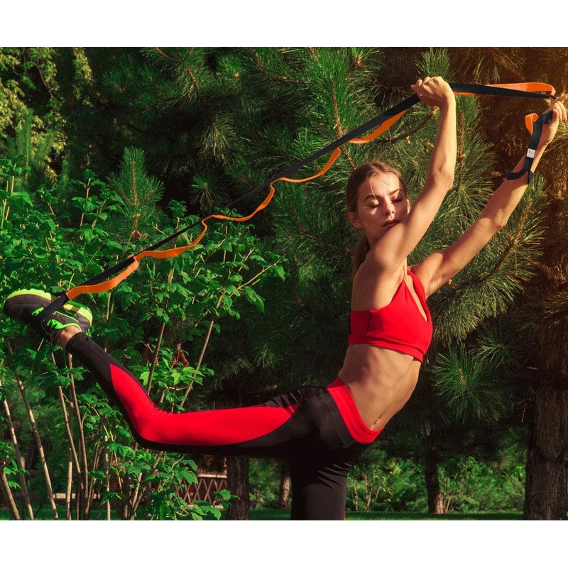 Wacces Yoga Strap Stretch Restore Multi-Grip Fitness Pilates Stretching Belt