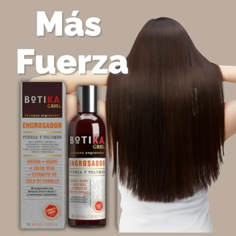 Shampoo Engrosador 480ml Sérum 125ml Kit Botika
