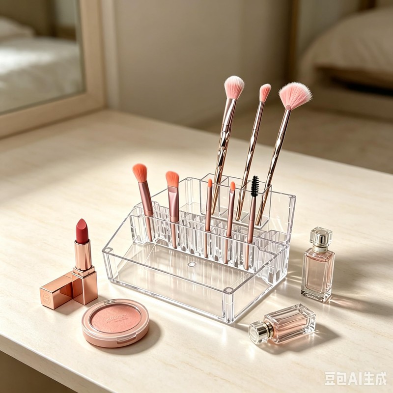 Makeup Tray Organizer Box Crystal Clear Acrylic