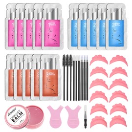 Lomansa Lash Lift Kit, Eyelash Perming Kit, Brow Lamination Kit, Sachets Lotion, Easy Open-Eye Application, New Lash Lift Pads for DIY