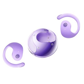 AI OWS Language Translator Earbuds Real Time, Supports 144 Languages, Earphone 3-in-1 Accents，Headphones Language Earbud Translators Bluetooth & APP for Travel, Business, and Learning（purple）
