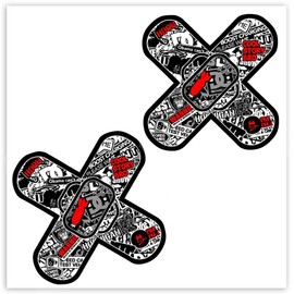 2 x Vinyl Stickers Funny Bandage Adhesive Plaster Bomb Band Aid Bumper Decals Truck Car Window Door Motorcycle Helmet B 223