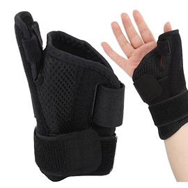 ORZEL Muñequera con Soporte Metálico para Dedo Pulgar - Soporte de Muñeca y Mano, Alivie el Dolor de Artritis, Tendinitis del Túnel Carpiano y Esguince de Pulgar para Hombres y Mujeres (Negro)