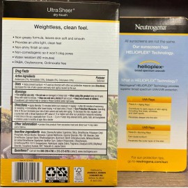 Neutrogena 2  X Nuetrogena Ultra Sheer-Dry Touch Sunscreen 55 - 4 Bottles 5 oz & 3 oz