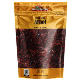 PEPITOS CHILITOS/Chile de Arbol 16oz Resealable Bag - Natural and Premium - Great For Mexican Recipes Like Salsa, Tamales, and Stews.