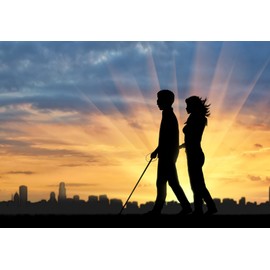 Ambutech Rolling Ball Cane Tip - Hook Style - Red, Works on The NO-JAB® Ambutech Cane