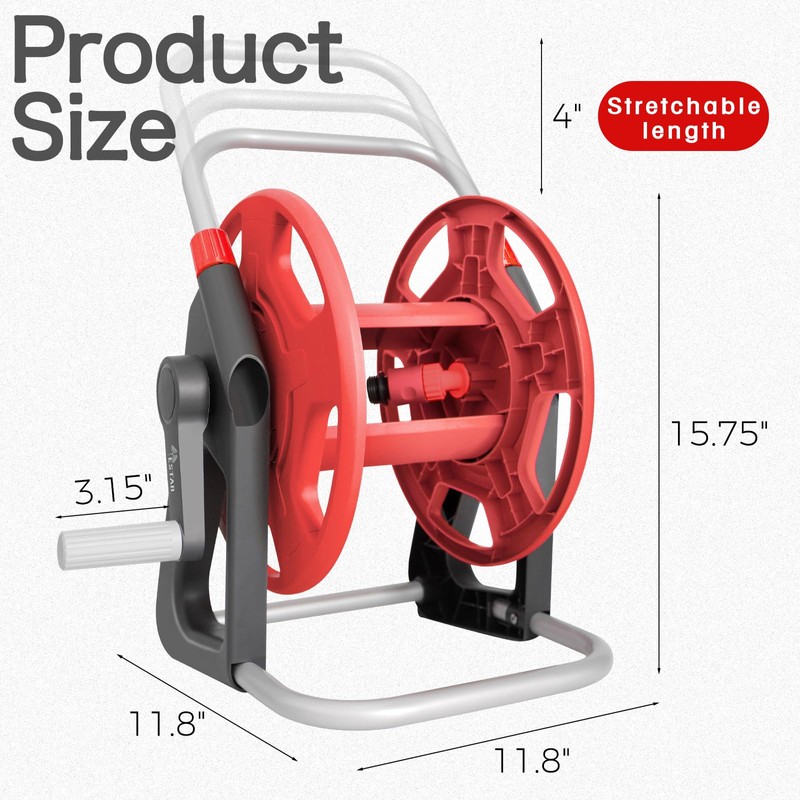 YESTAR Garden Water Hose Reel Cart,Holds 55-100 Ft of 5/8