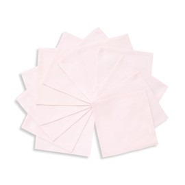 Solino Home 6 Inch Pink Cocktail Napkins Set of 12 – Cotton Linen Cloth Napkins – Dru