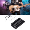 Electric Guitar Saddle Bridge Black Sturdy Durable Guitar Fixed Hardtail