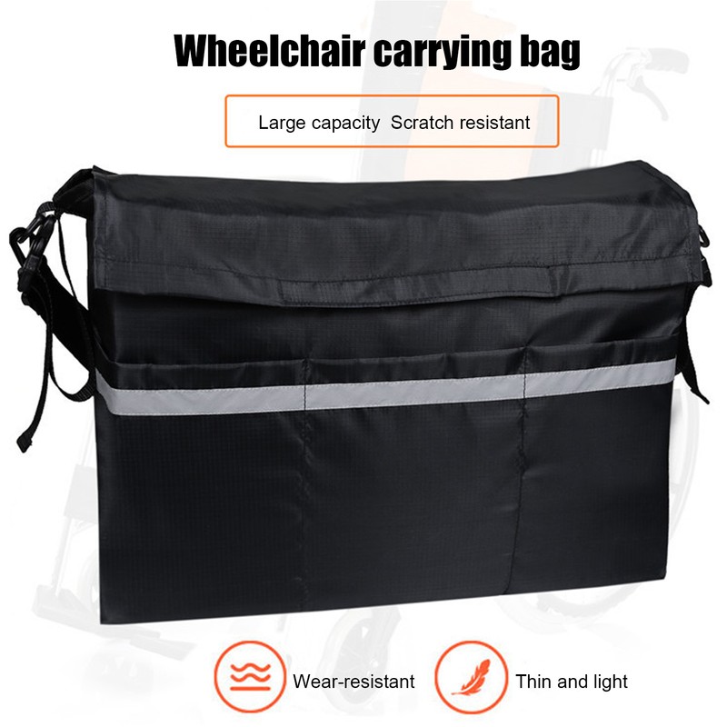 Wheelchair Back Hanging Bags Large Capacity Storage Pouches with Single