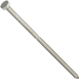 The Hillman Group 964591 1/4 x 6-Inch Stainless Steel Hex Lag Screw, 10-Pack