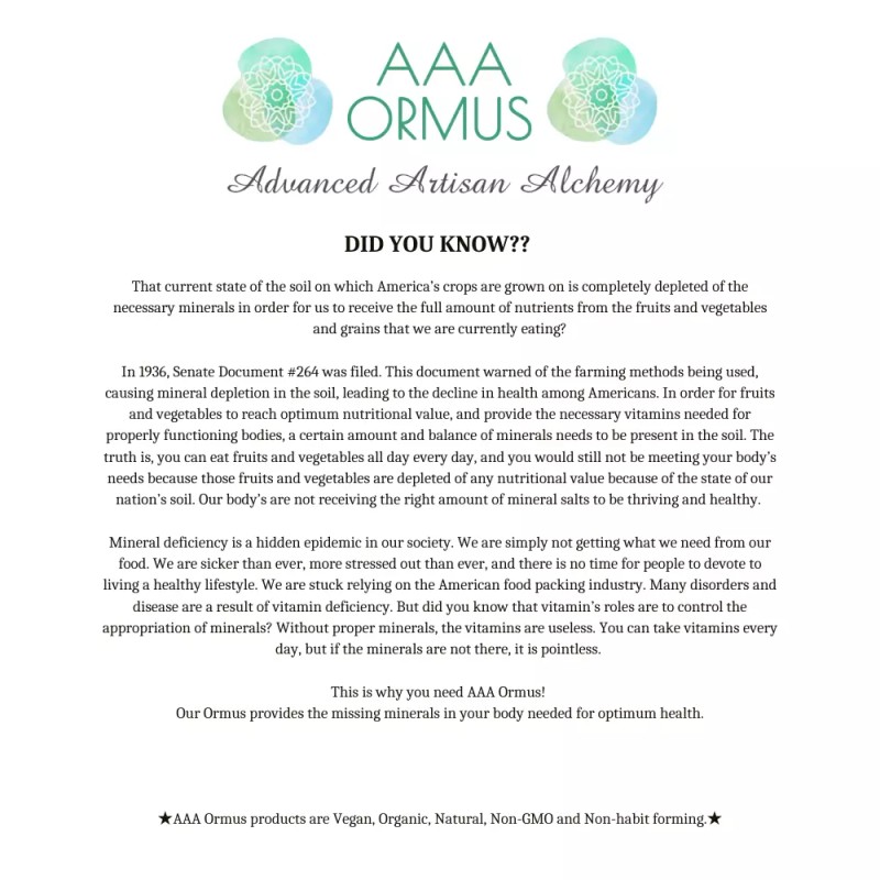 AAA Ormus ORMUS GOLD - Real Gold Liquid - Monoatomic