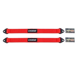 KYOSTAR 25 Inch Limit Strap, Premium Quad Wrap Limit Strap Car Hauler Axle Straps Rated for 10,000 Lb (Red, 2 Pack)