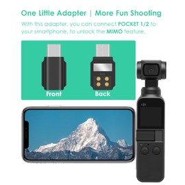 XINANEE Phone Adapter for DJI DJI OSMO Pocket 2 and Osmo Pocket, iOS Phone Connector Adapter, Fast Transmitting NO Delay (to Smartphone USB-C)