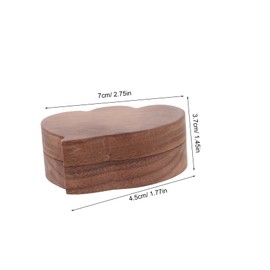 Healeved Heart Shaped Wooden Jewelry Box Double Heart Design Storage Case for Engagement Rings Earrings and Necklaces Compact and Lightweight Wedding Ceremony and Special Occasions