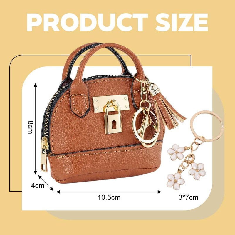 XFSRG Coin Purse Mini Handbag Keychain for Women Creative Keychain