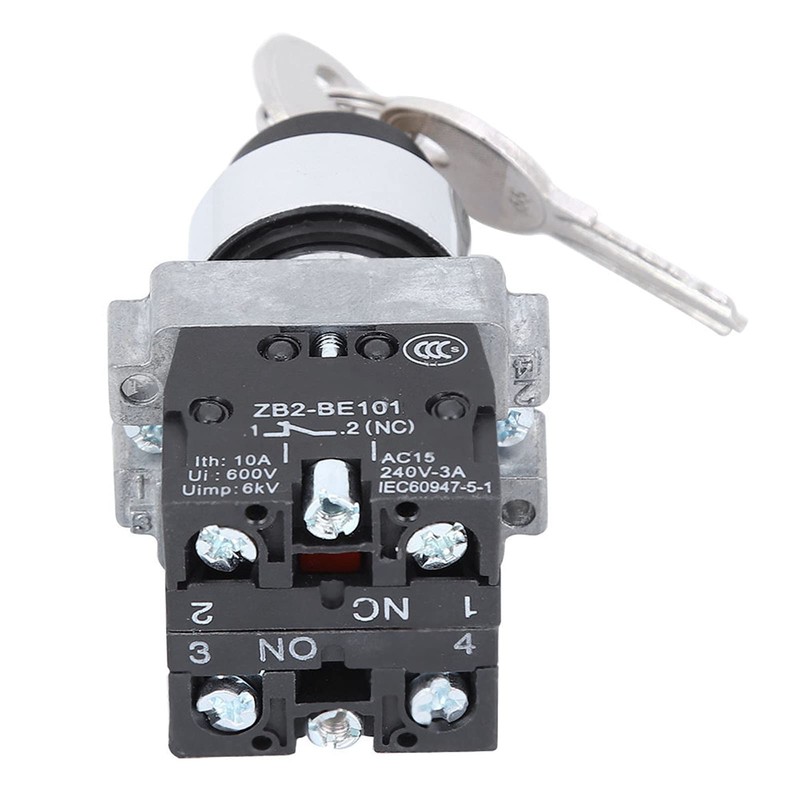 Respicefinem 2 Position Key Switch Self Reset Power Lock Conversion