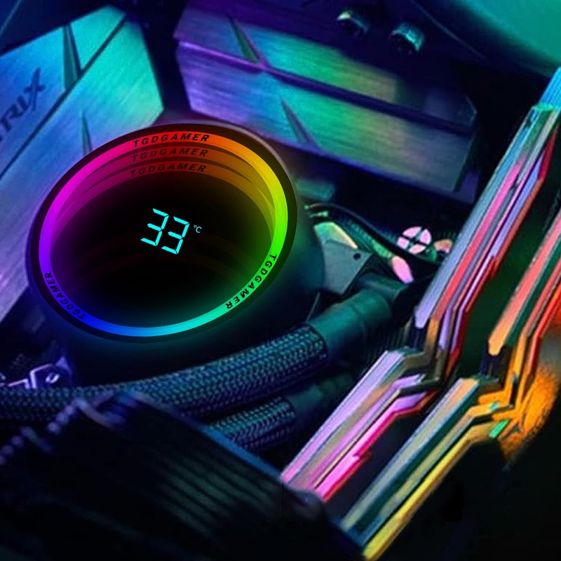 T-240MM Black ARGB Liquid CPU Water Cooling with 240mm ARGB