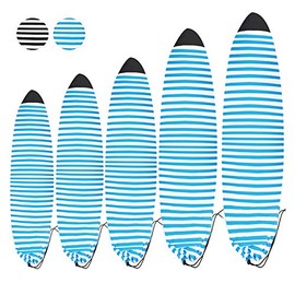 UCEDER Lightweight Board Bag and Surfboard Storage Bag- Surfboard Sock Cover Great for Local Trips to The Beach (Blue and White, 7'5'')
