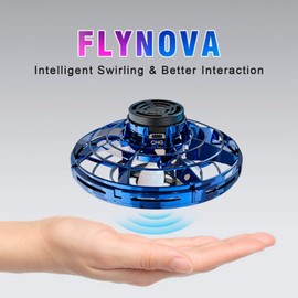 FLYNOVA FLYNOVA Cool Kids Light Up Toys, Hand Operated UFO Drones,Mini Flying Orb with Lights,Hover Boomerang Spinner,Xmas Birthday Gifts for Adult Teen,Indoor Outdoor Stocking Stuffers with Family Friends