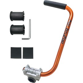 Trimmer Handle Grip for Weed Wacker Extension Handle,  String Trimmer Handle Lawn Trimmer Grips with Bracket Clamp for String Trimmer, Lawn Care, Landscaping (Orange) - Colour: black