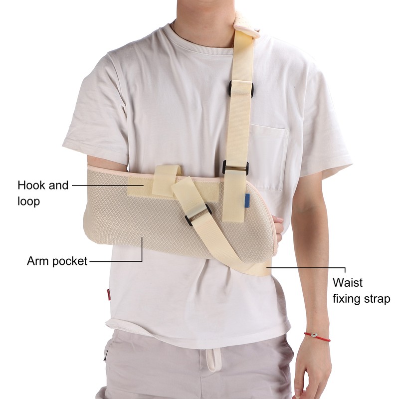 Ober Arm Sling Comfortable Adjustable Shoulder Immobilizer with Waist Strap
