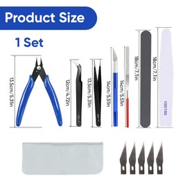 Model Making Tools Kit – 14 PCS Hobby Tool Set for Plastic Model Kits, Gundam Building, Car Models, Miniature Assembly, Repair and Crafting with Storage Box
