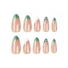AkiliBIELY Almond Press on Nails French Tip Short Medium White
