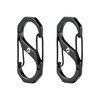 Multifunctional two-way S-type stainless steel carabiner No. 5, 2 pieces, 1 set SS-5